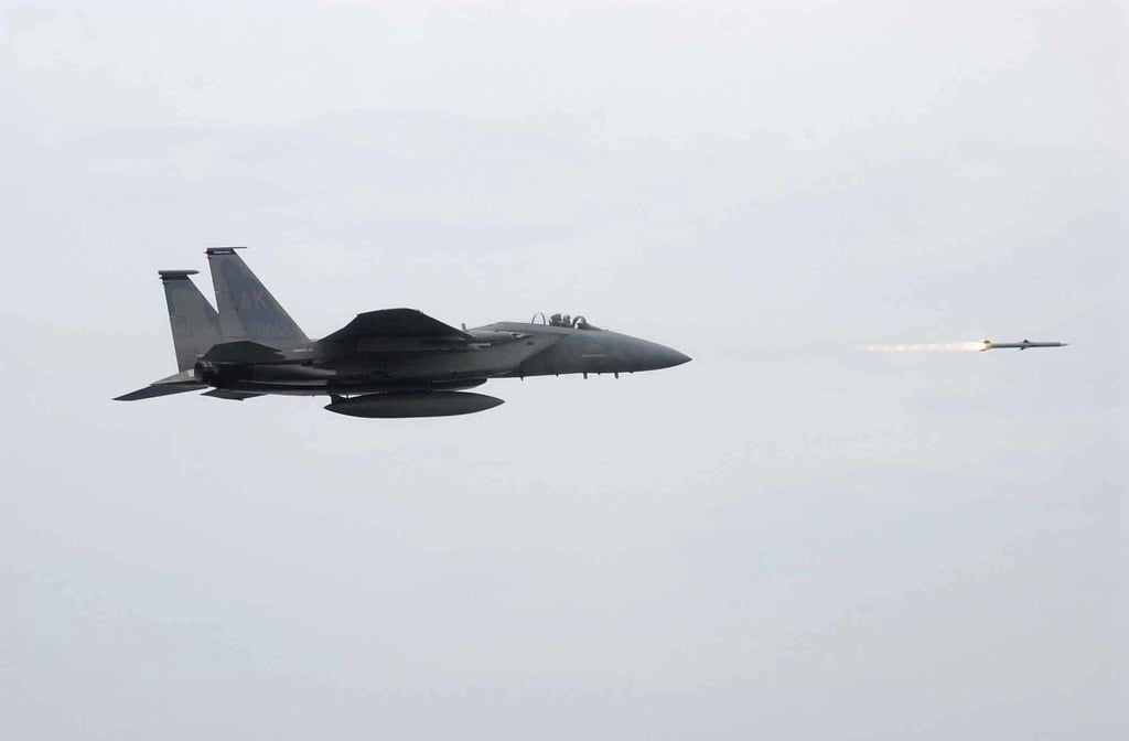 US Air Force (USAF) Captain (CAPT) Scott Stadelman, an F-15C Eagle ...