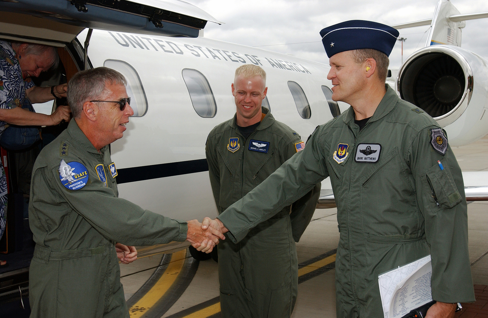 US Air Force (USAF) General (GEN) Robert H. Foglesong (left) Commander ...