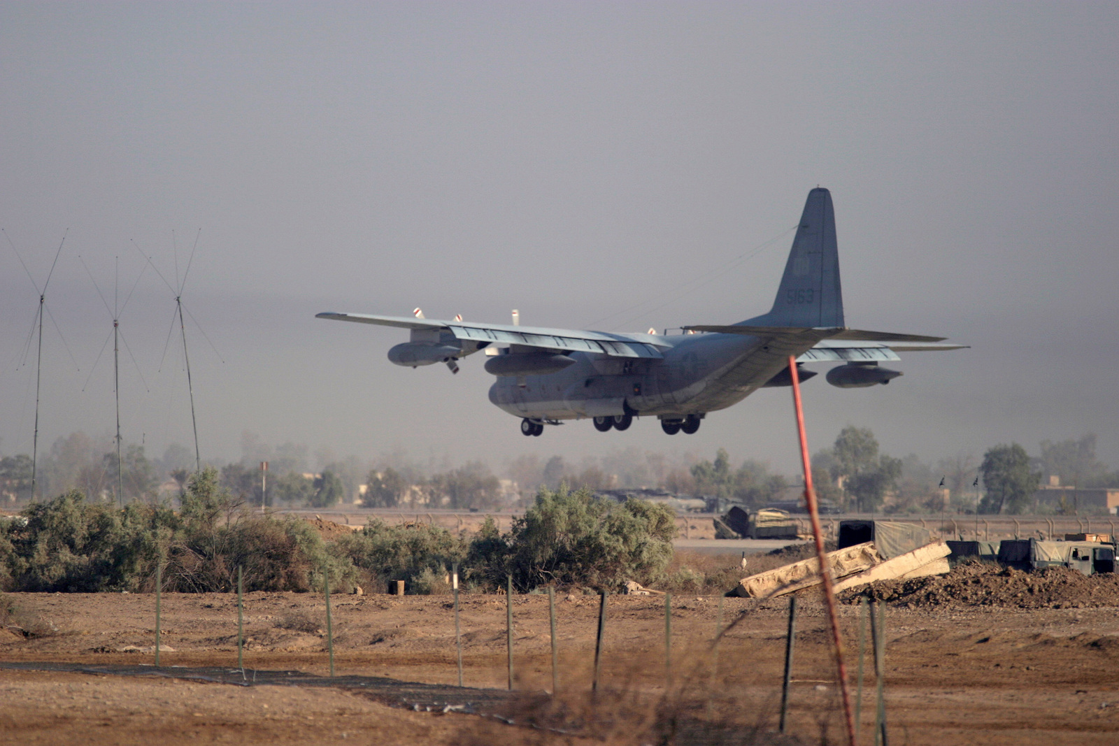 A US Marine Corps (USMC), KC-130 Hercules aircraft assigned to Marine ...