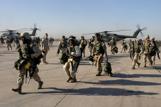 US Marine Corps (USMC) Marines assigned to Kilo/Company, 3rd Battalion ...