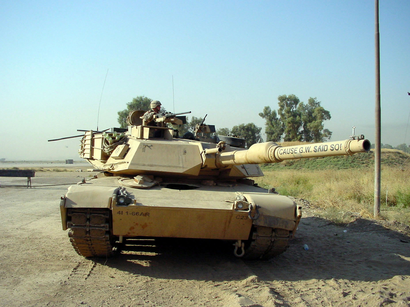 At a forward-deployed location, a US Army (USA) M1A1 Abrams Main Battle ...