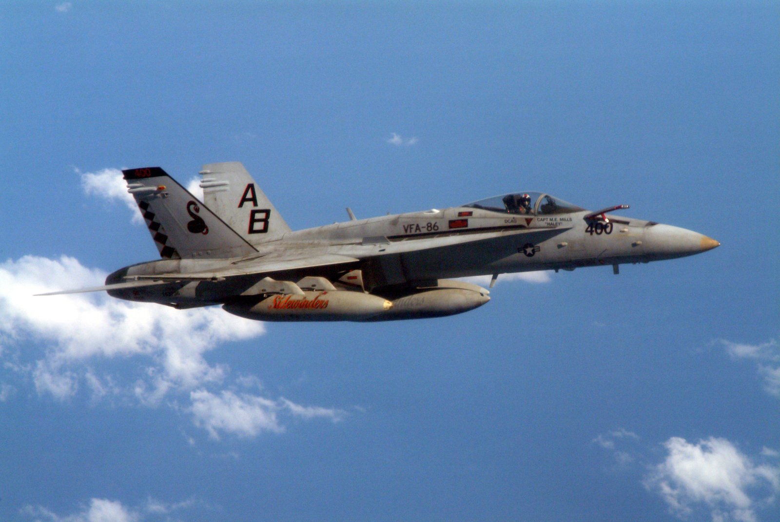 A US Navy (USN) F/A-18C Hornet aircraft assigned to Strike Fighter ...