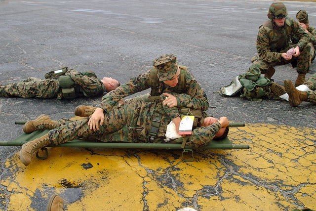 Us Navy (usn) Corpsmen And Us Marine Corps (usmc) Marines Assigned To 