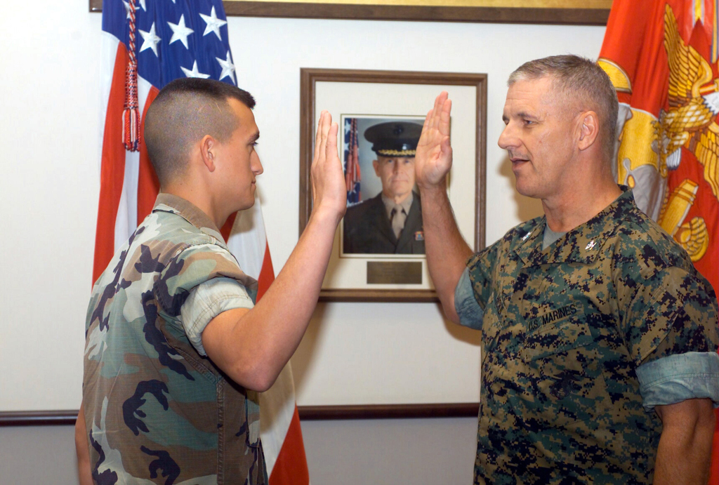 Us Marine Corps Usmc Colonel Col Michael K Hicks Right Chief Of