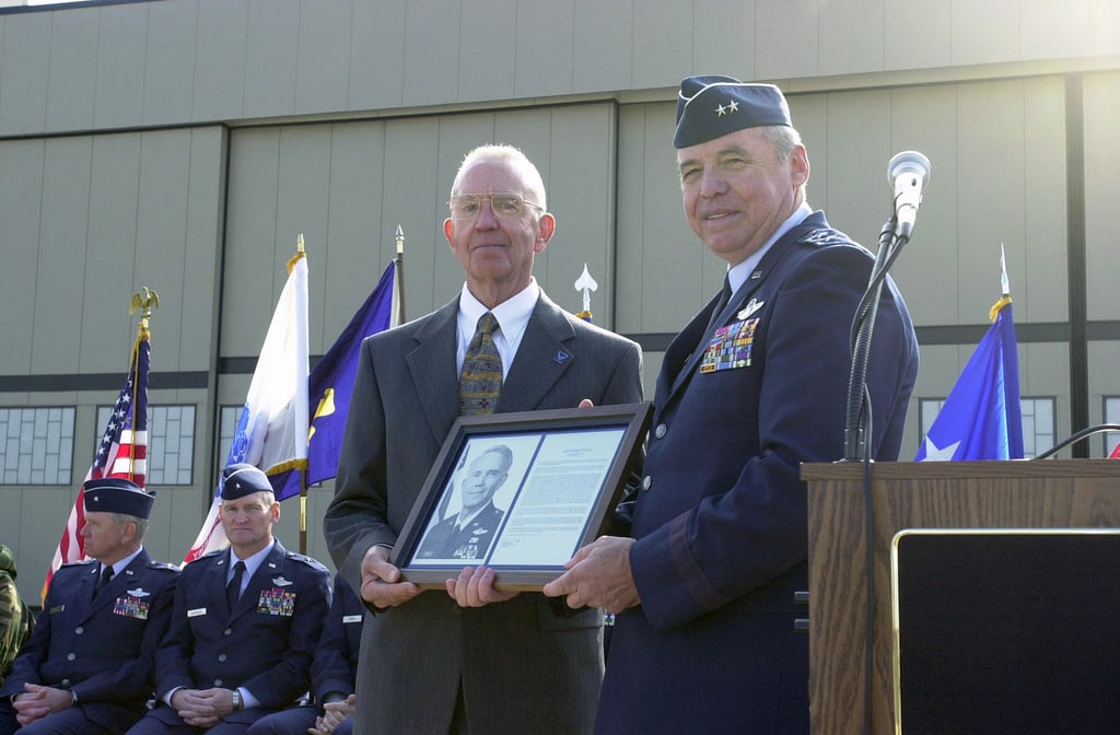 US Air Force (USAF) Major General (MGEN) James Skiff, right, Deputy ...