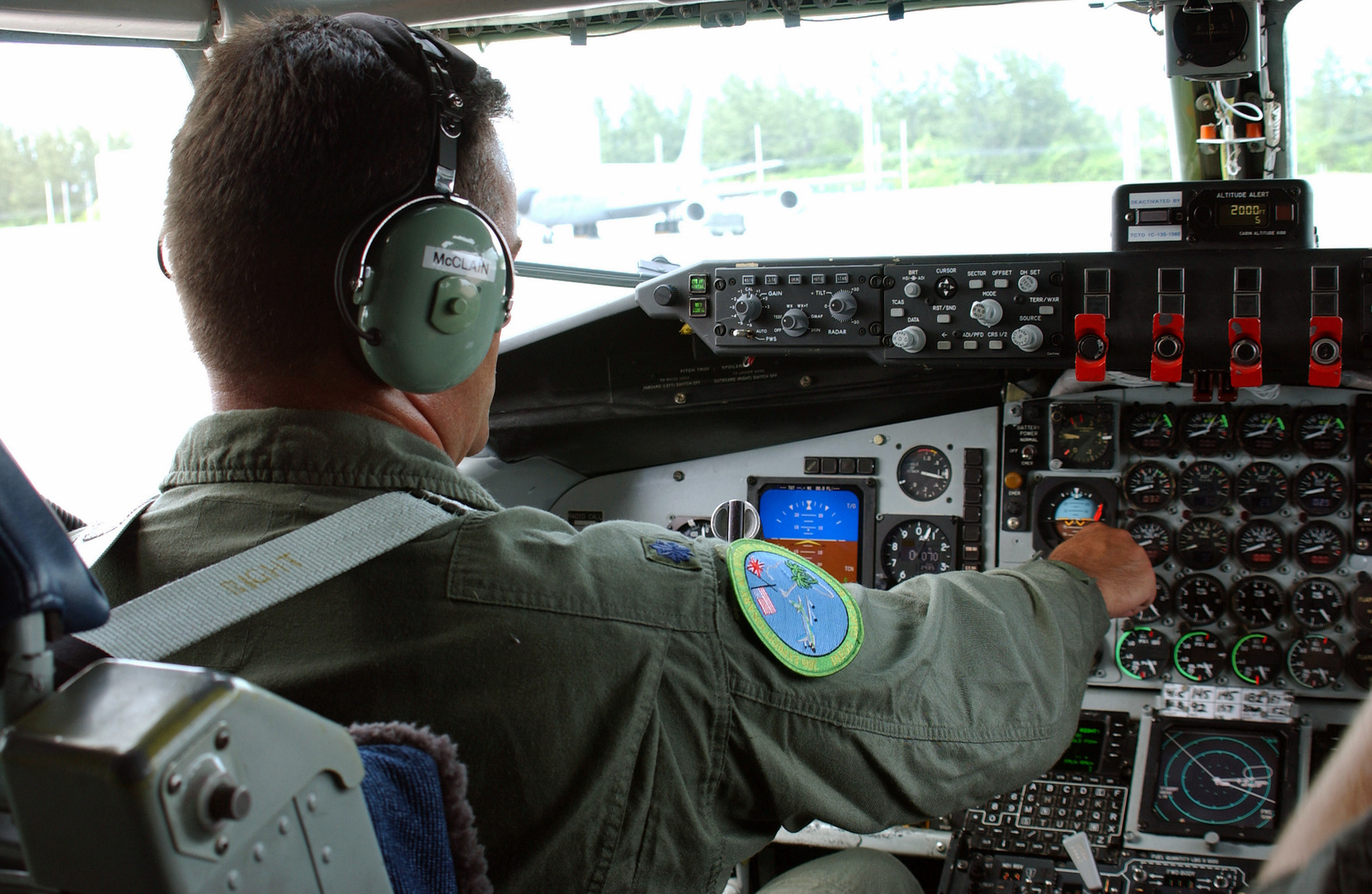 US Air Force (USAF) Lieutenant Colonel (LCOL) Mark McClain, a KC-135 ...