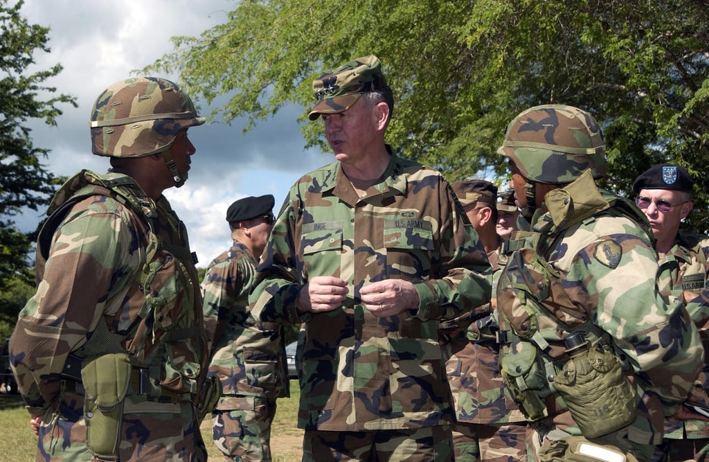 U.S. Army LT. Gen. Joseph R. Inge, Center, Commander, First U.S. Army ...