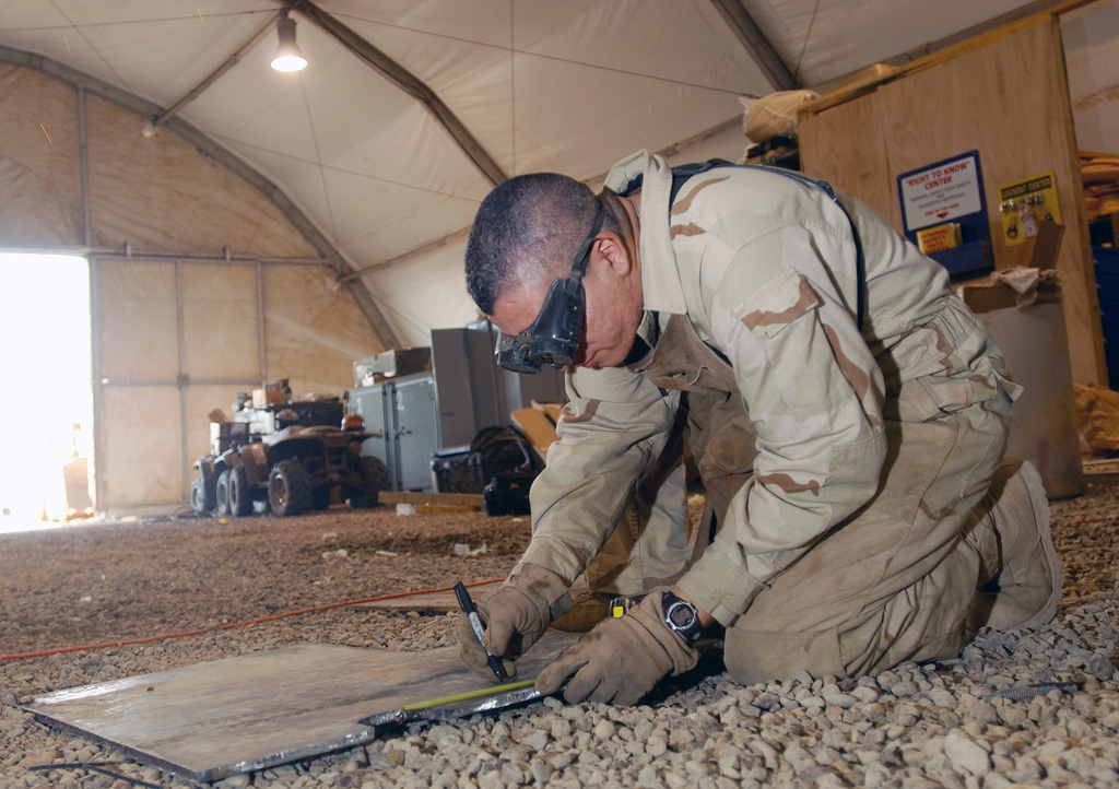 US Air Force (USAF) STAFF Sergeant (SSGT) Michael Batres, with the ...