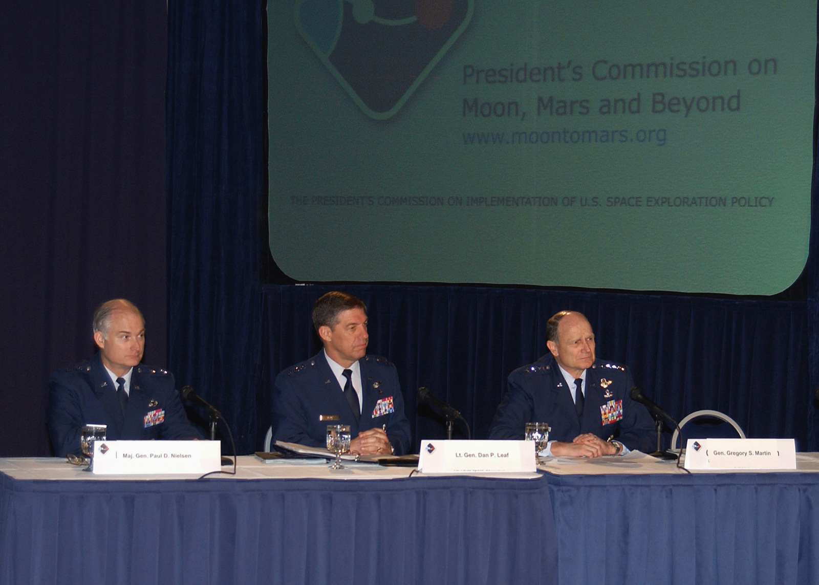 US Air Force (USAF) Major General (MGEN) Paul D. Nielsen (left ...