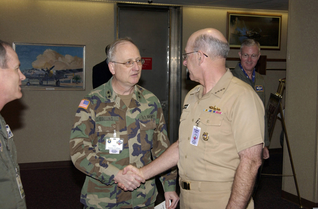 Admiral Vern Clark, Chief of Naval Operations, addresses attendees