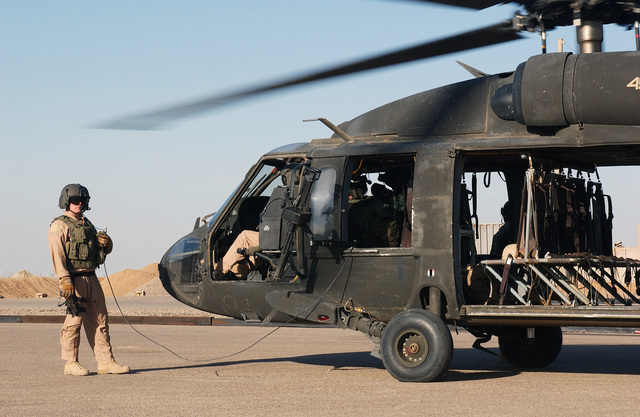 US Army (USA) Sergeant (SGT) Mark Vonachen, Flight Engineer, 160th ...