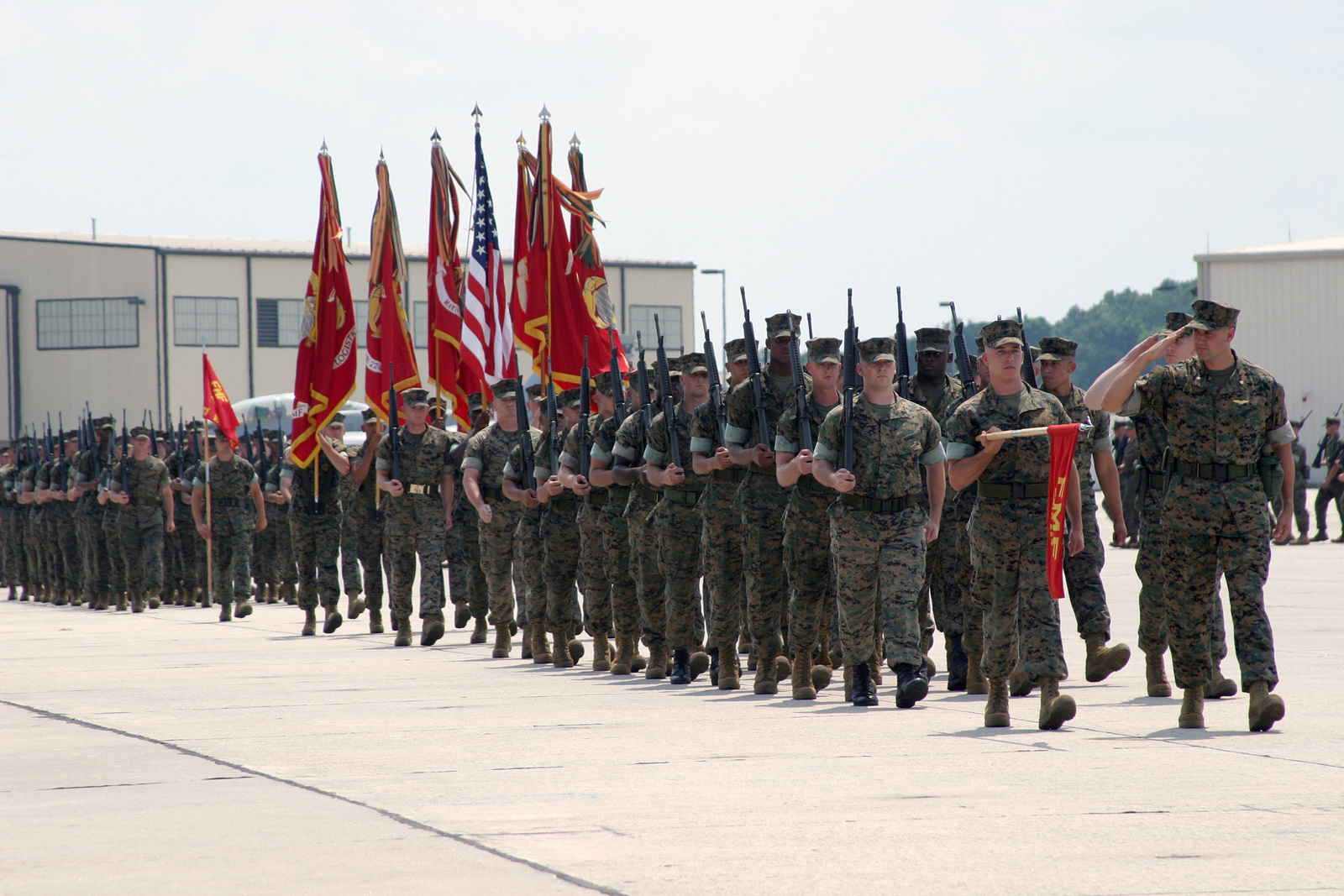 US Marine Corps (USMC) Marines assigned to Marine Aircraft Group Three ...