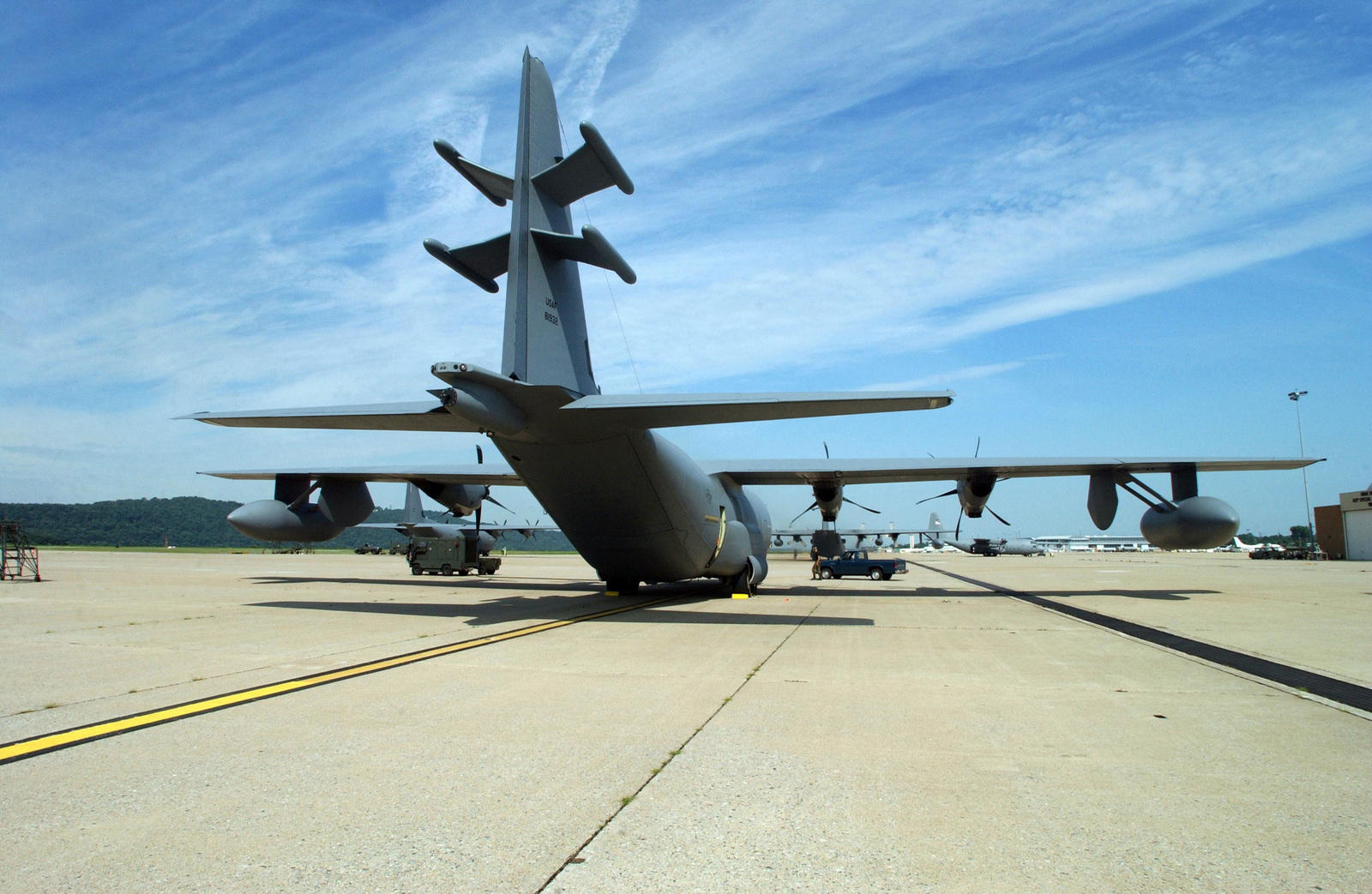 The Distinctive Tail Of The US Air Force (USAF) EC-130J Commando Solo ...