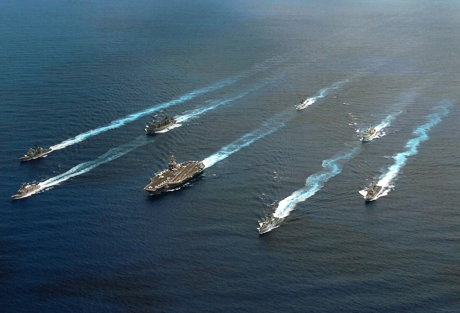 Ships From The United States And Canada Navigate Into Formation