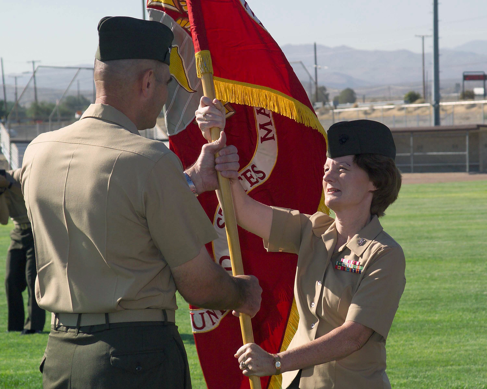 Us Marine Corps Usmc Colonel Col Steven J Thompson Left In Coming Commander Marine Corps Logistics