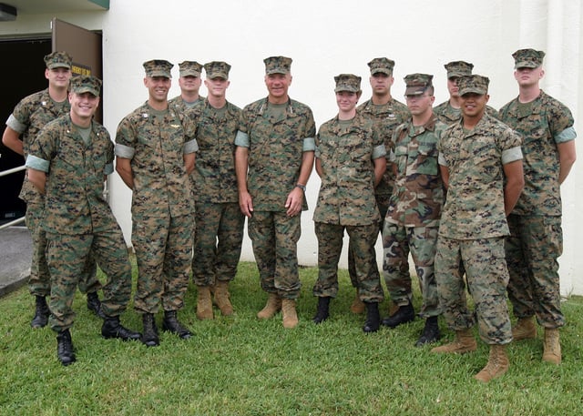 US Marine Corps (USMC) General (GEN) Michael W. Hagee (sixth from left ...