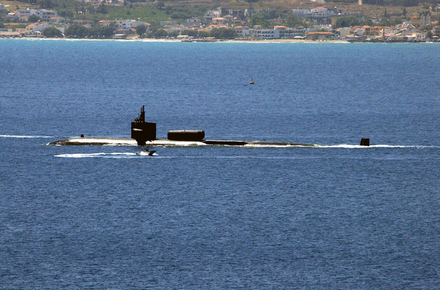 The Us Navy Usn Los Angeles Class Attack Submarine Uss Dallas Ssn 700 Accompanied By A