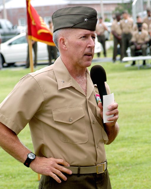 U.S. Marine Corps Brig. GEN. Charles S. Patton, incoming Commander ...