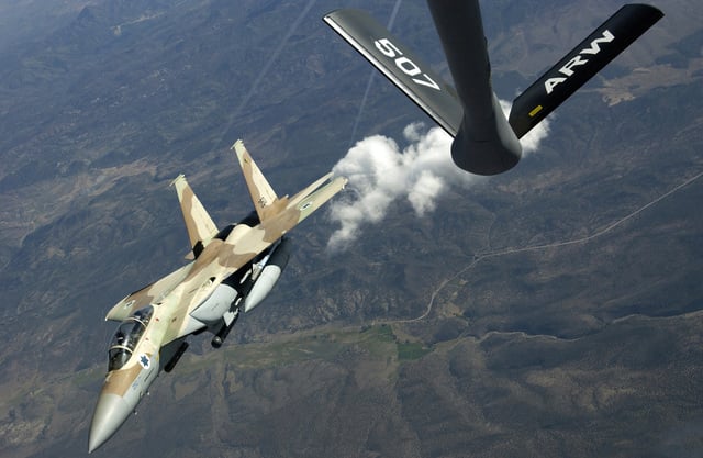 An Israeli Defense Force-Air Force F-15D Eagle Aircraft Brakes Away ...