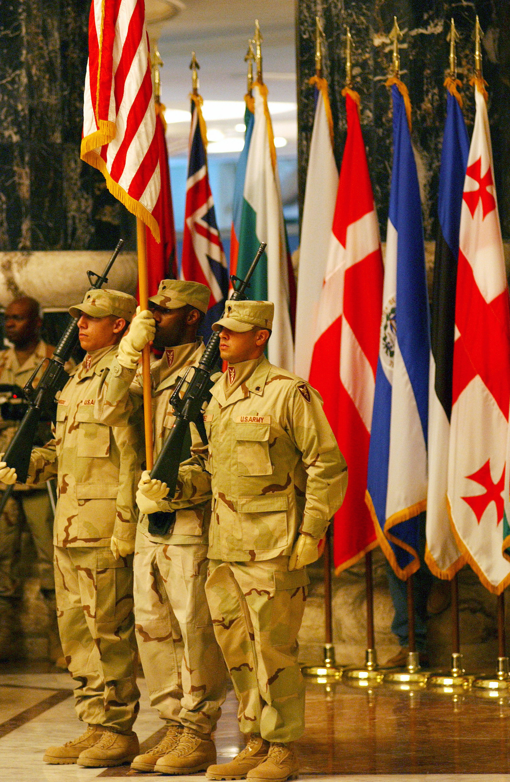 A U.S. Army Color Guard Presents The Colors During A 9/11 Memorial ...