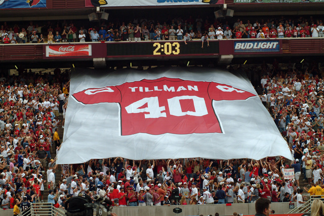 Pat Tillman Arizona Cardinals #40 Camo Black Salute To Service USA