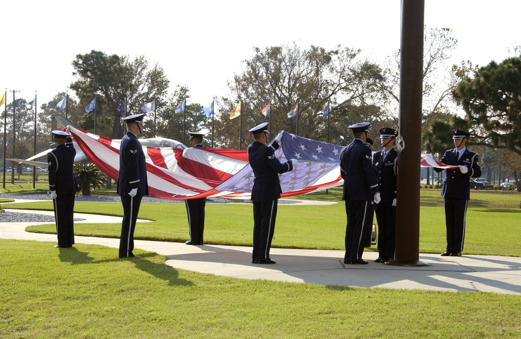 air force flag folding ceremony