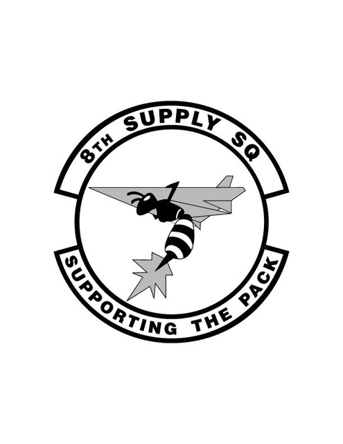 8th Supply Squadron Emblem Shield Logo Patch U S Air Force