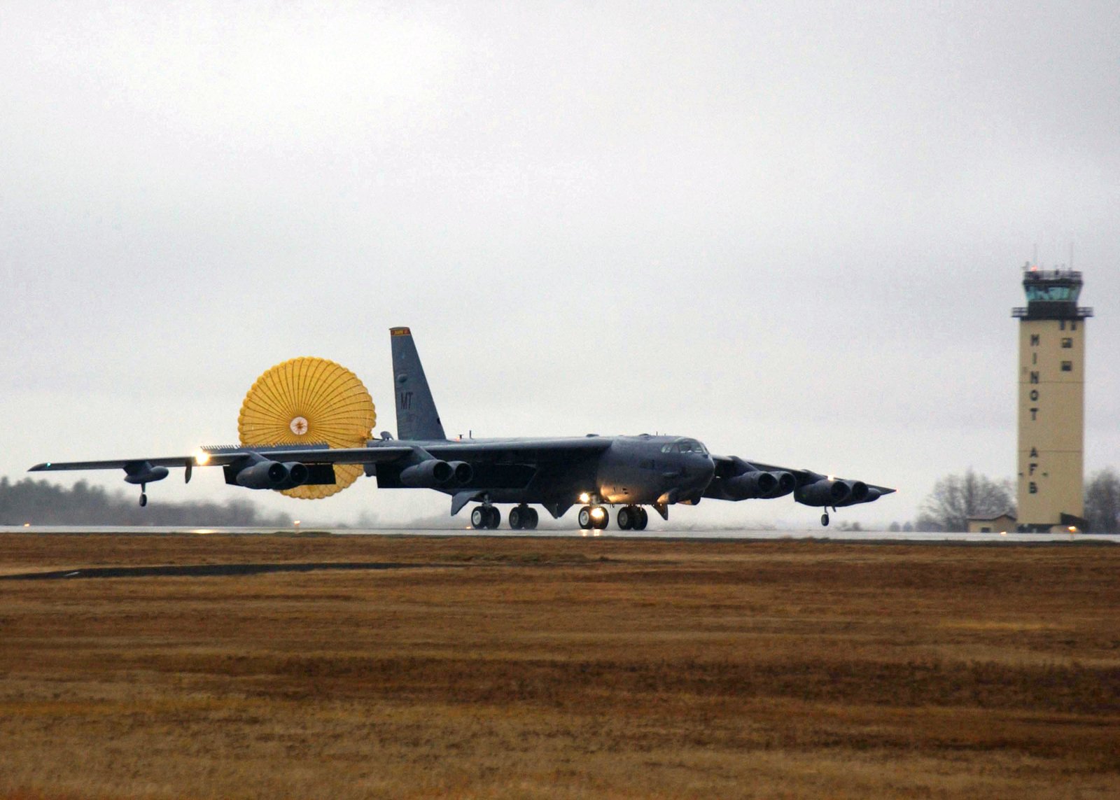 A U.S. Air Force B-52H Stratofortress Aircraft From The 5th Bomb Wing ...