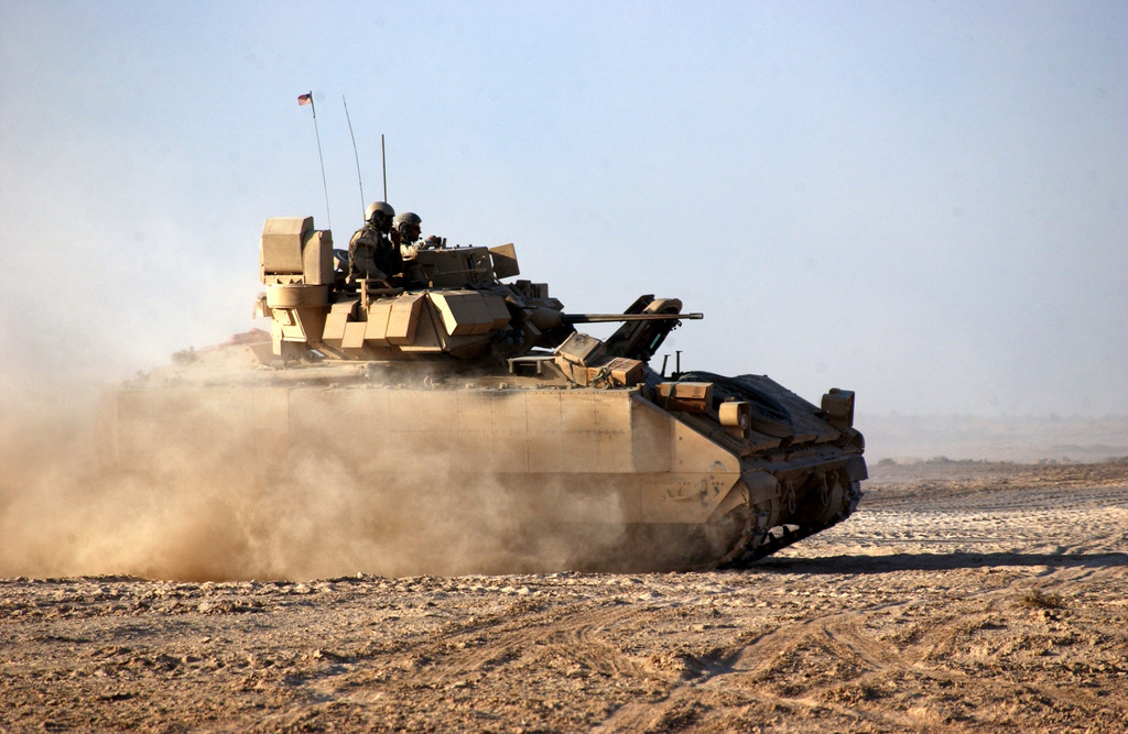 A Bradley Fighting Vehicle from Apache Troop, 2-7 Cav, 2nd BCT, 1ST Cav ...