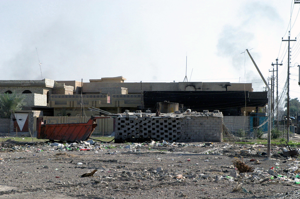 A Building That Was Severely Damaged During Operation Al Fajar, A 