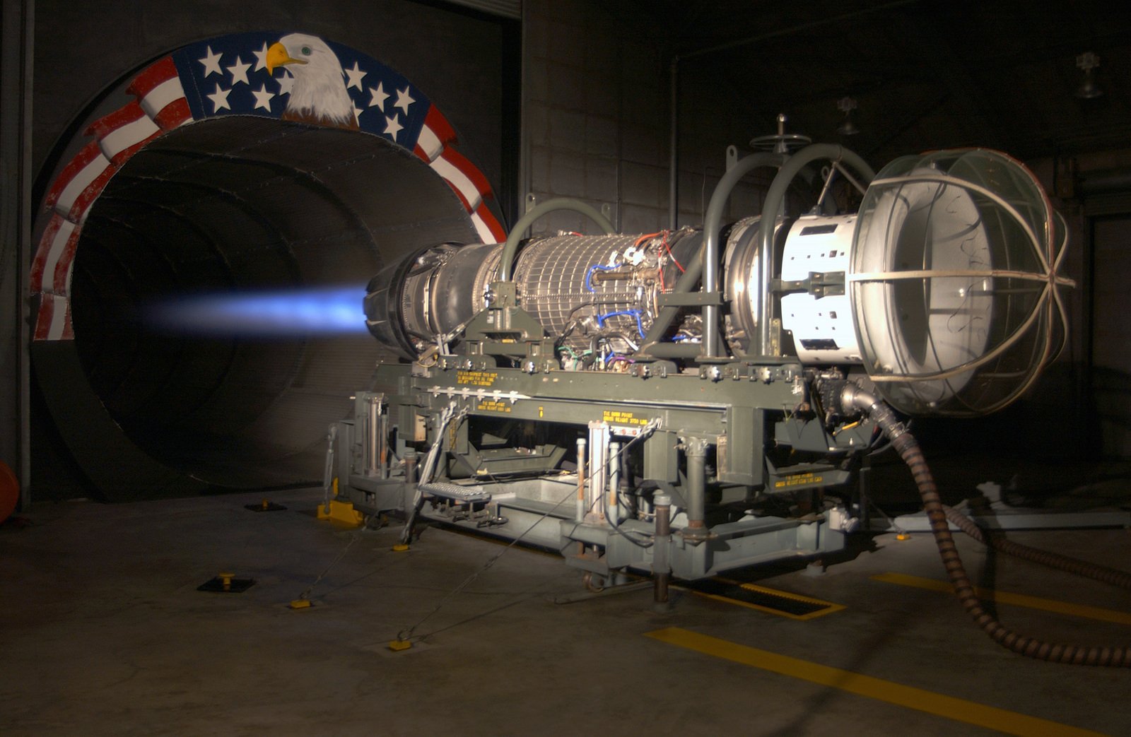 An engine test of a South Dakota Air National Guard F-16C Fighting ...