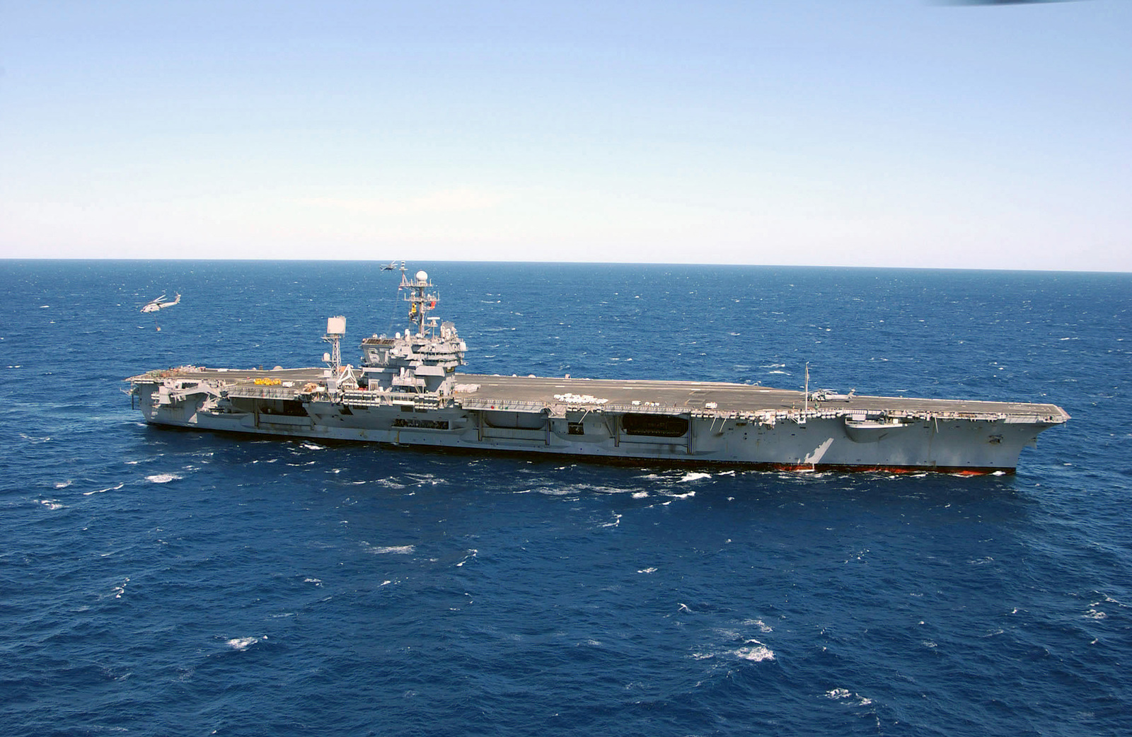 Starboard Side View Of The Us Navy Usn Aircraft Carrier Uss John F Kennedy Cv 67 As It 8087