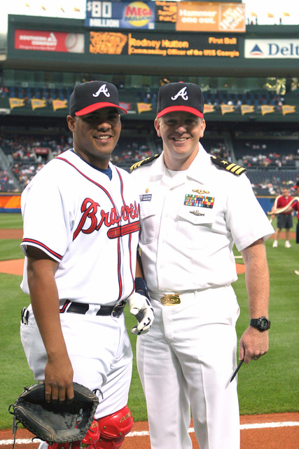 Atlanta Braves mascot, Homer, walks onto the field - PICRYL - Public Domain  Media Search Engine Public Domain Image