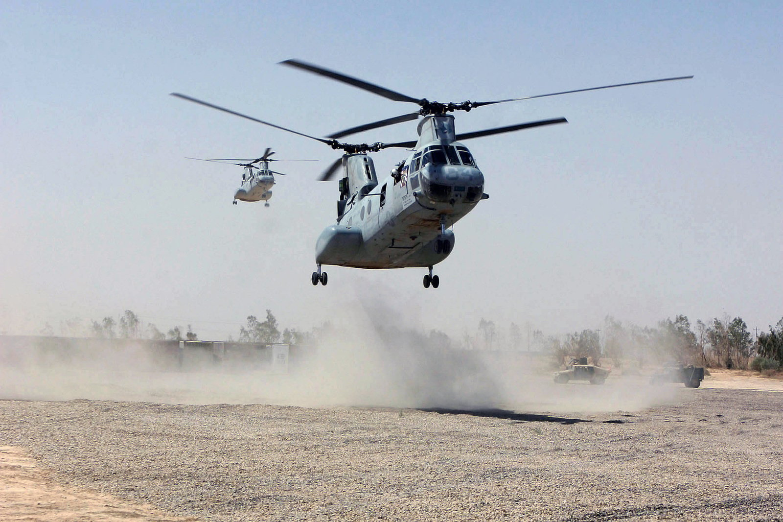 Two Us Marine Corps Usmc Ch Sea Knight Helicopters Land Aboard | My XXX ...