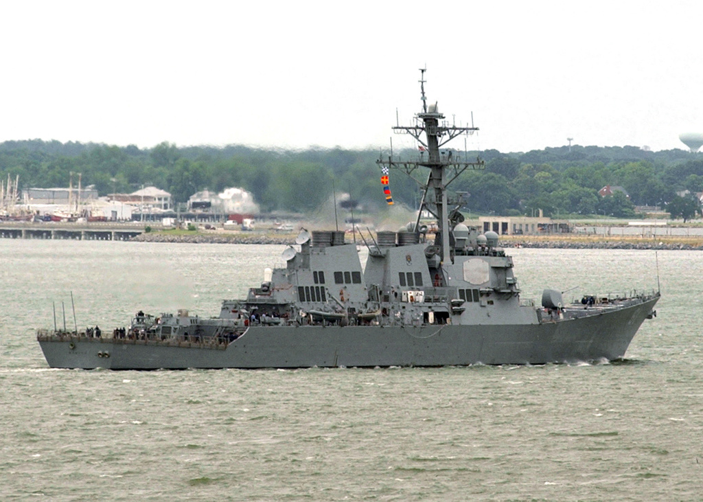 A Starboard Stern View Of The US Navy (USN) Arleigh Burke Class Guided ...