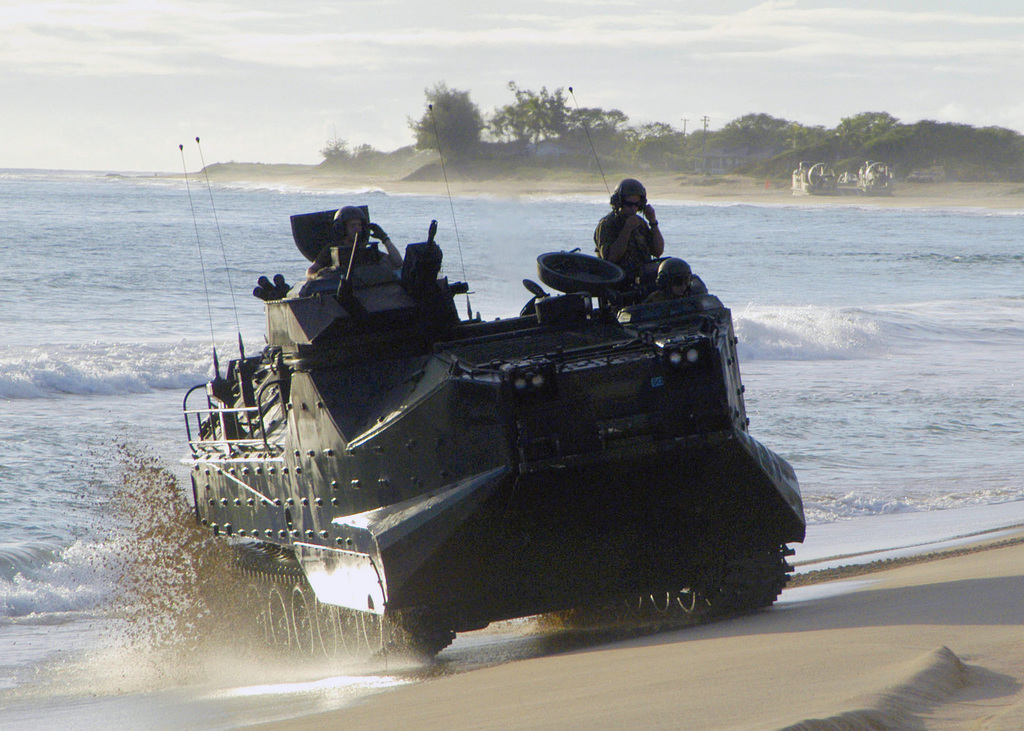 US Marine Corps (USMC) Marines assigned to the 3rd Amphibious Assault