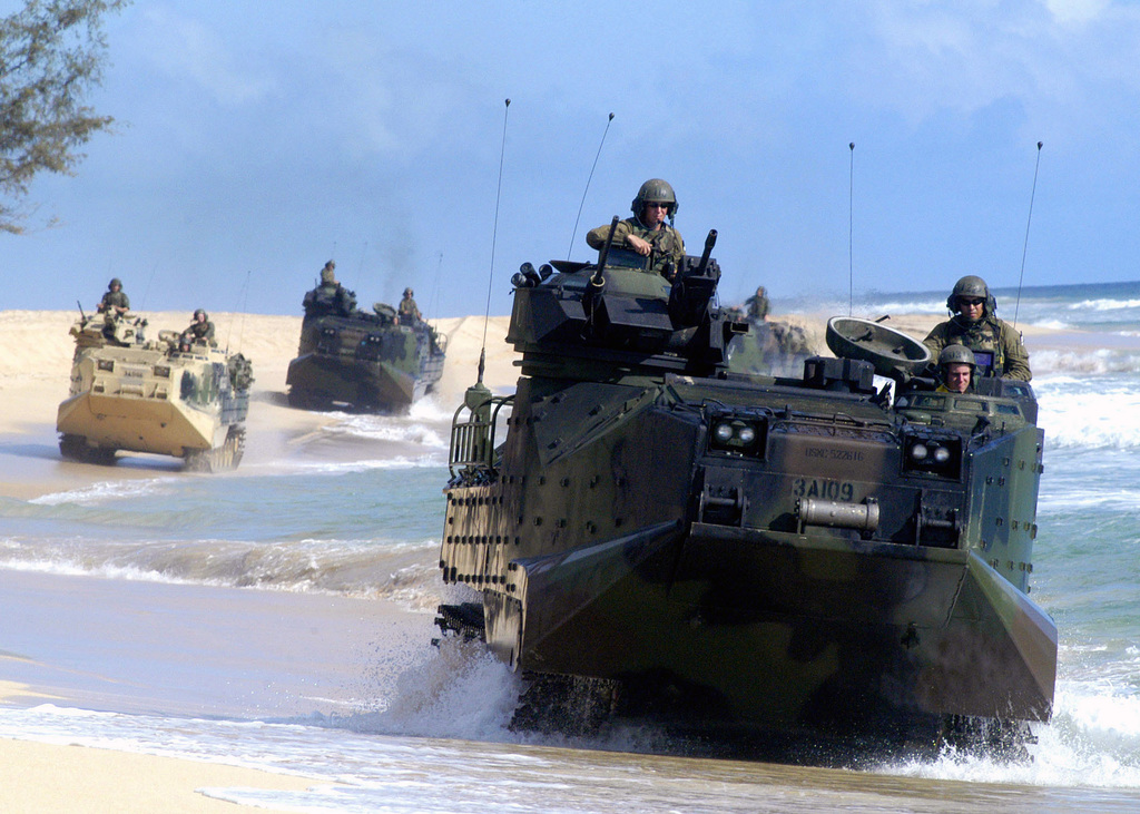 US Marine Corps (USMC) Marines assigned to the 3rd Amphibious Assault