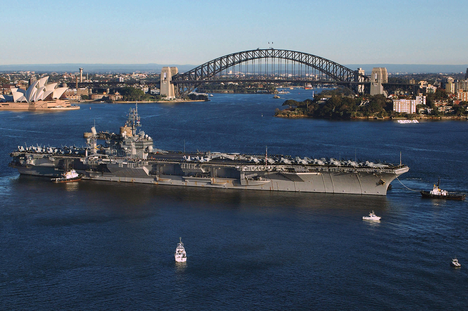 Starboard Side View Of The Us Navy Usn Aircraft Carrier Uss Kitty Hawk Cv 63 Being 6911