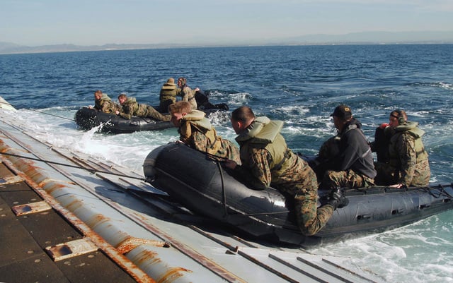 US Marine Corps (USMC) Marines assigned to Marine Corps Base (MCB) Camp ...