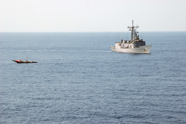 The US Navy (USN) Oliver Hazard Perry Class; Guided Missile Frigate ...