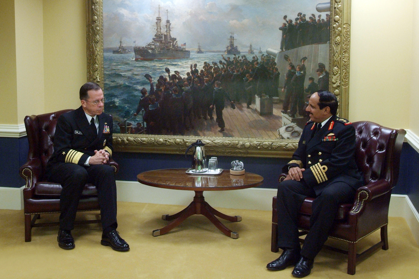 Colonel (COL) Abdullah Al Mansoori (right), Commander, Royal Bahrain ...