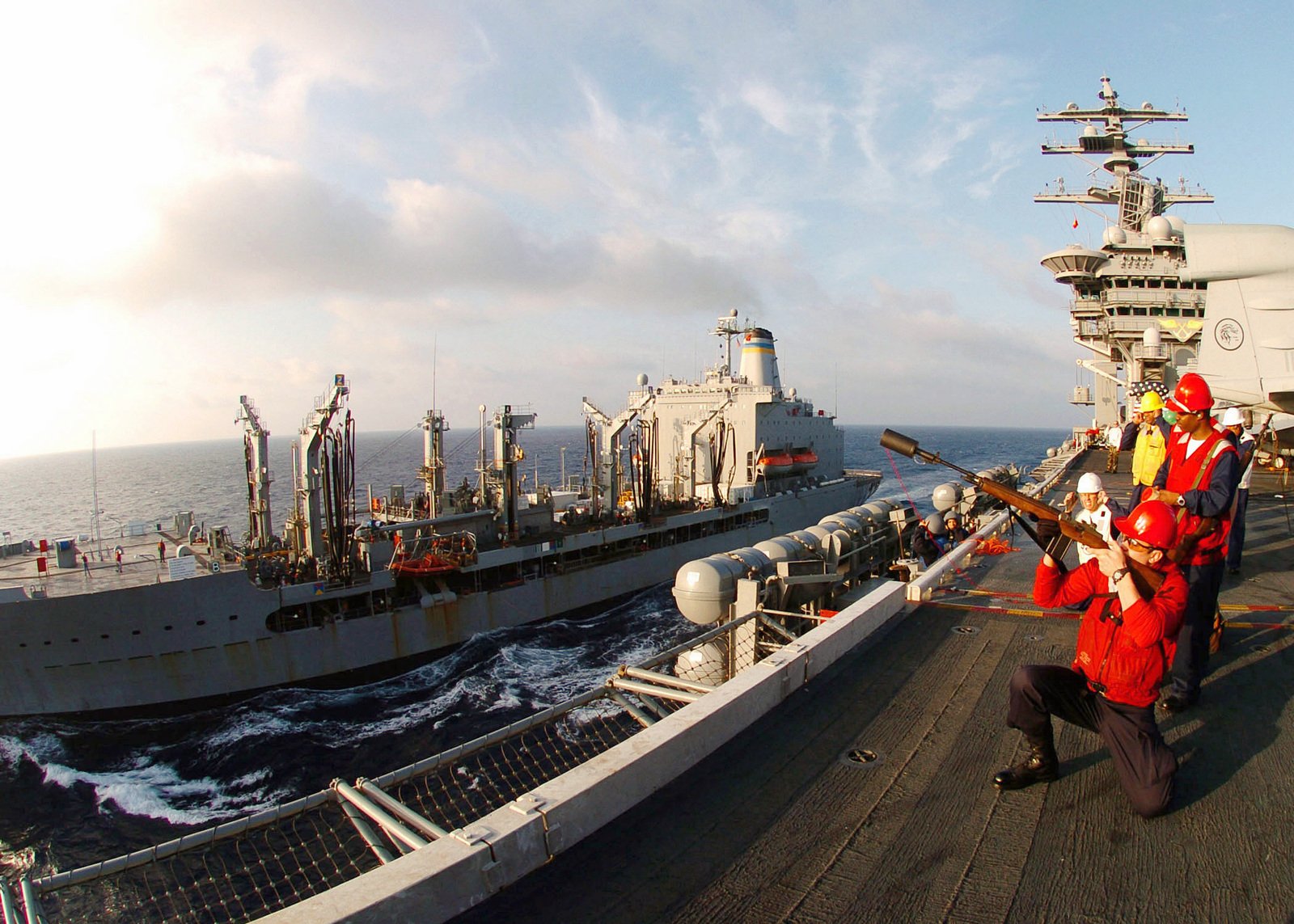 The US Navy (USN) Military Sealift Command (MSC) Underway Replenishment ...