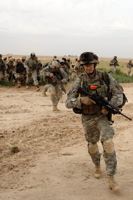 U.S. soldiers from 3rd Battalion, 187 Infantry Regiment and Iraqi ...