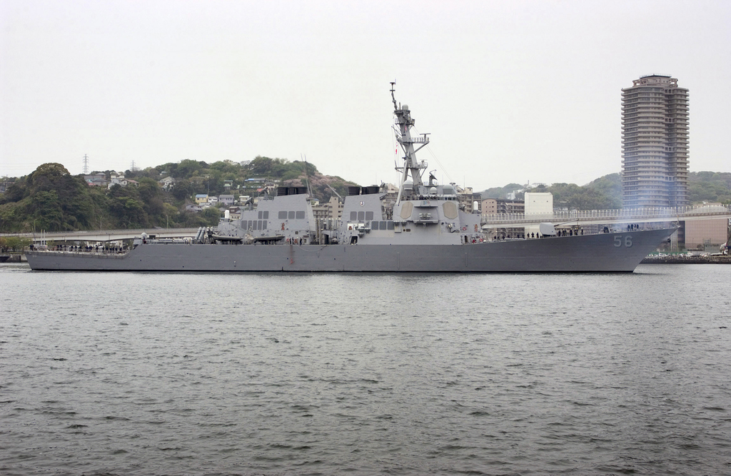 A Starboard Side View Showing The US Navy (USN) Arleigh Burke Class ...