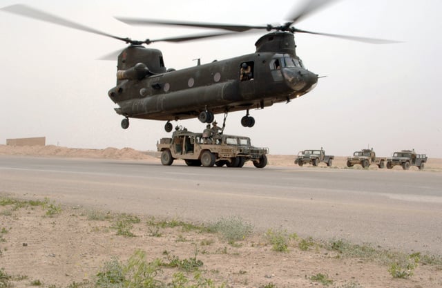 A U.s. Army Ch-47 Chinook Helicopter, 101st Aviation Brigade, 101st 