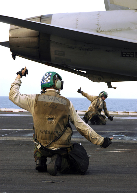 US Navy (USN) flight deck