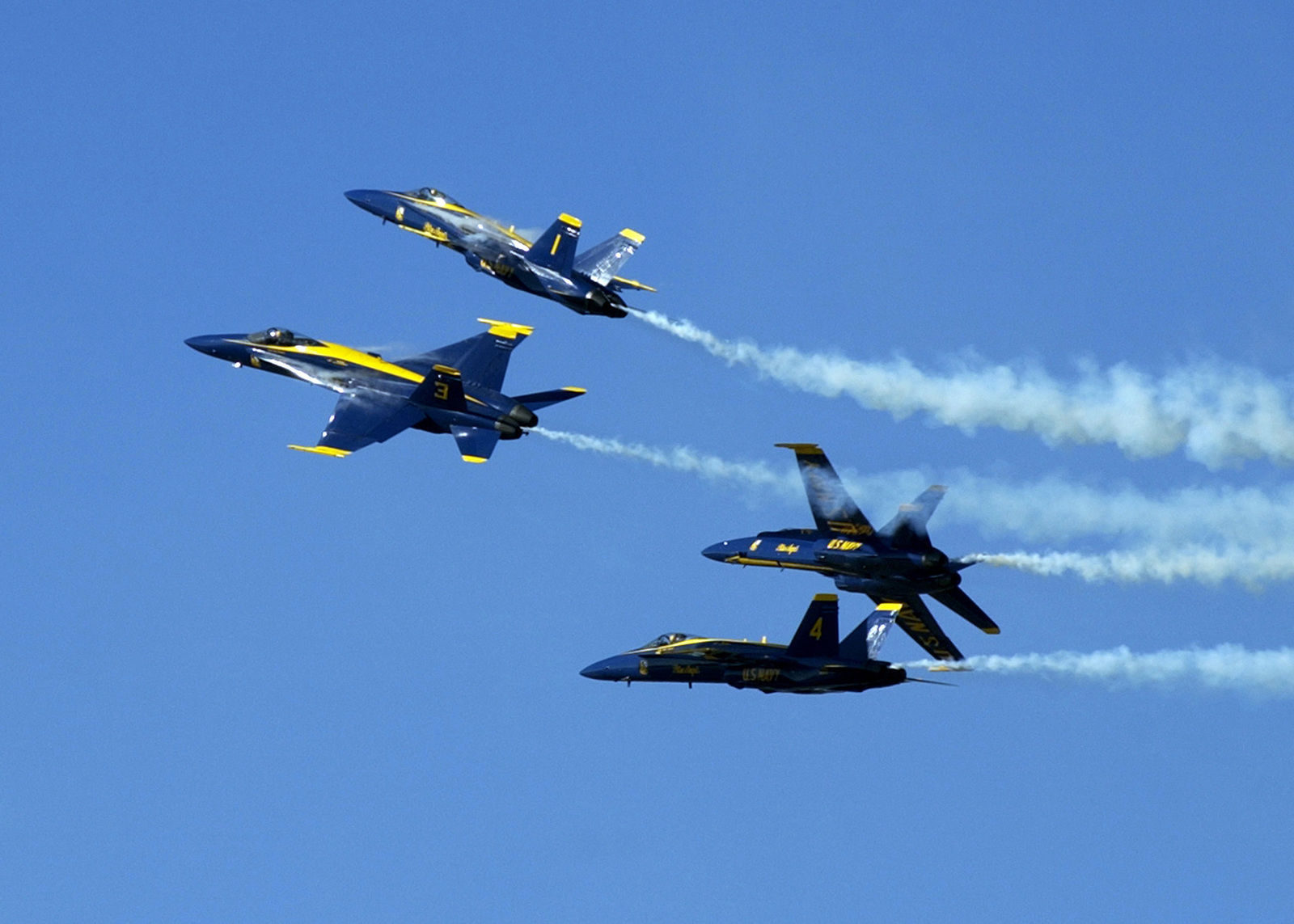 The U.S. Navy Flight Demonstration Team, The Blue Angels in their F/A ...