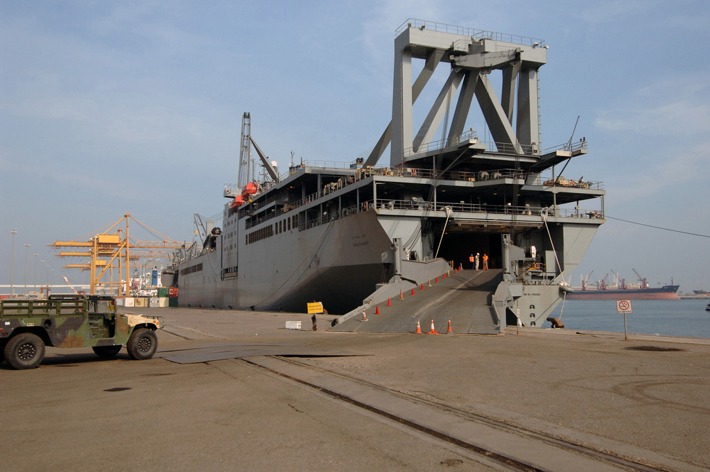 After passing a customs inspection, a U.S. Army M114 High-Mobility ...