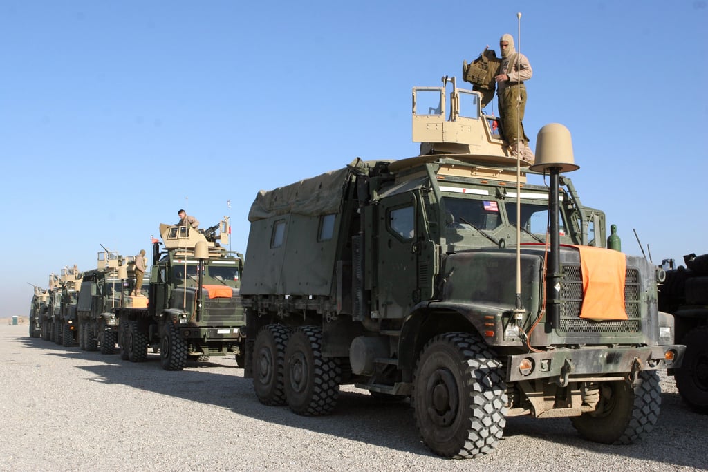 U.S. Marines from the Transportation Support Company, Combat Logistics ...