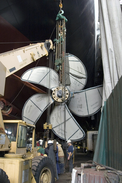 U.S. Navy Employees Of Northrop Grumman Newport News Shipyard Install ...